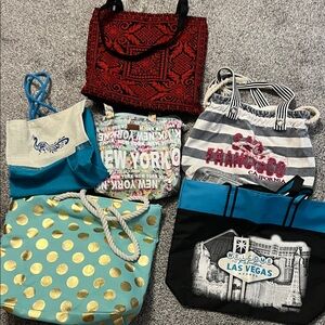Lot of 6 Tote Bags